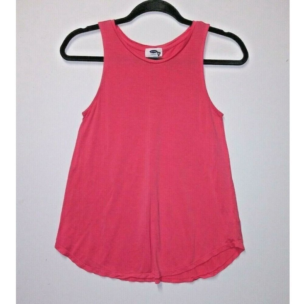 Old Navy Womens swing tank top knit Coral pink Sz XS/TP STRETCH very pretty EUC